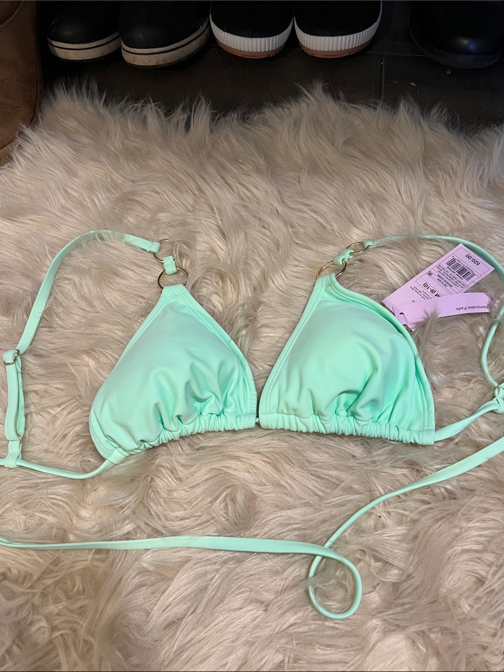 wild fable Mint Green Triangle Bikini Top